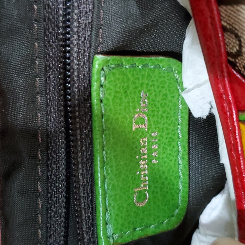 Rare Christian Dior RASTA SADDLE BAG WITH WALLET!!! AUTHENTIC.. - Picture 7 of 16